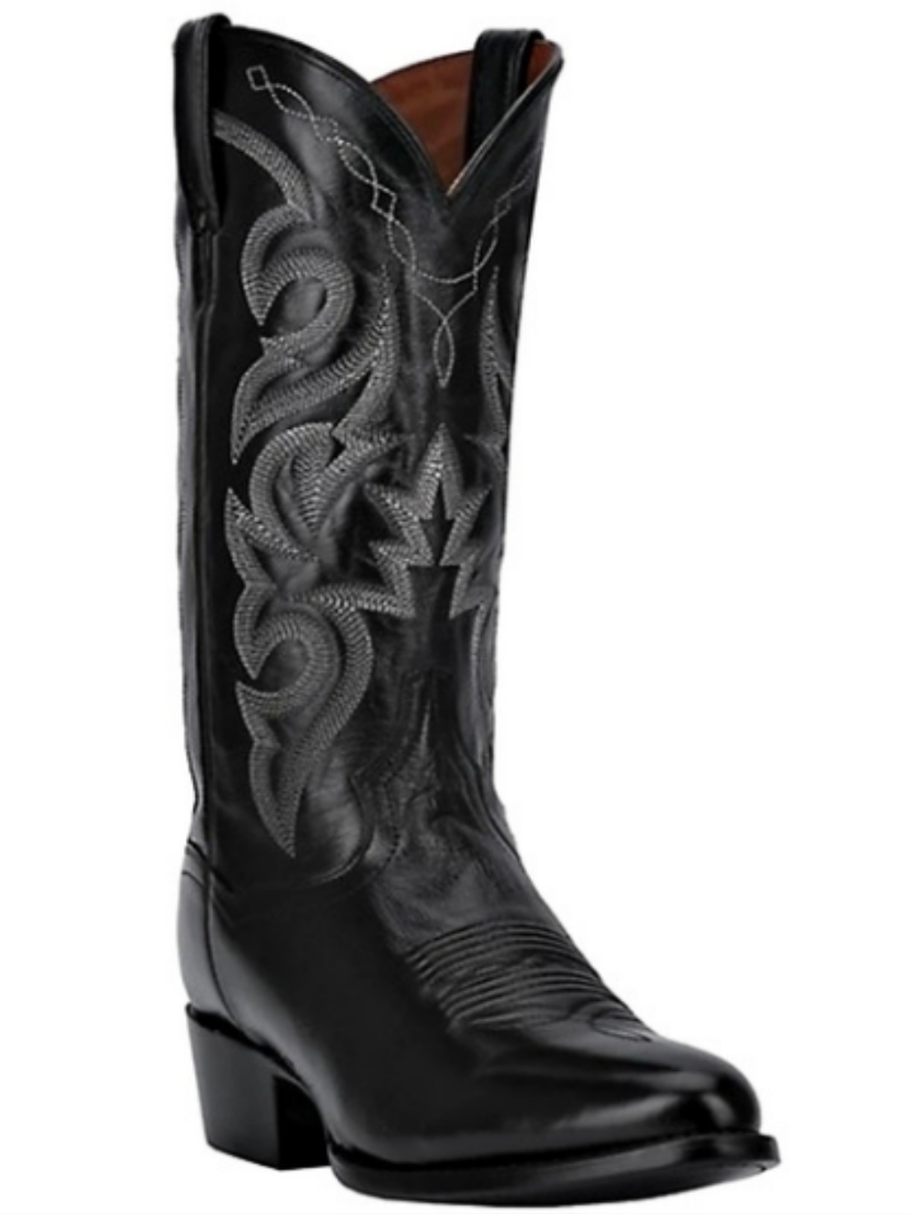 DANPOST, Black Embroidered Leather Boots For Men Like New